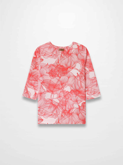 Pink Petal 3/4 Sleeve T-shirt