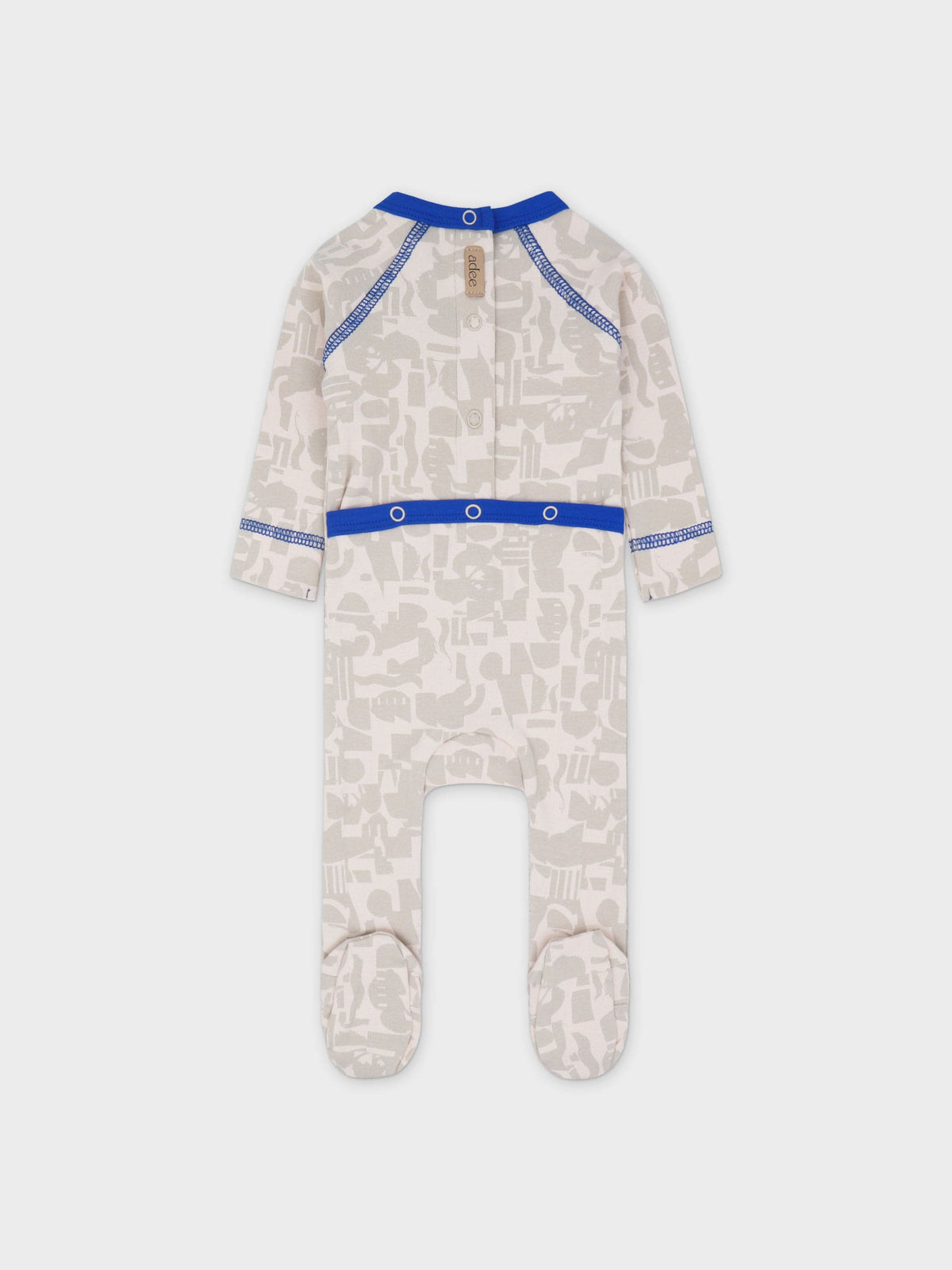 Abstract print baby jumpsuit for boys