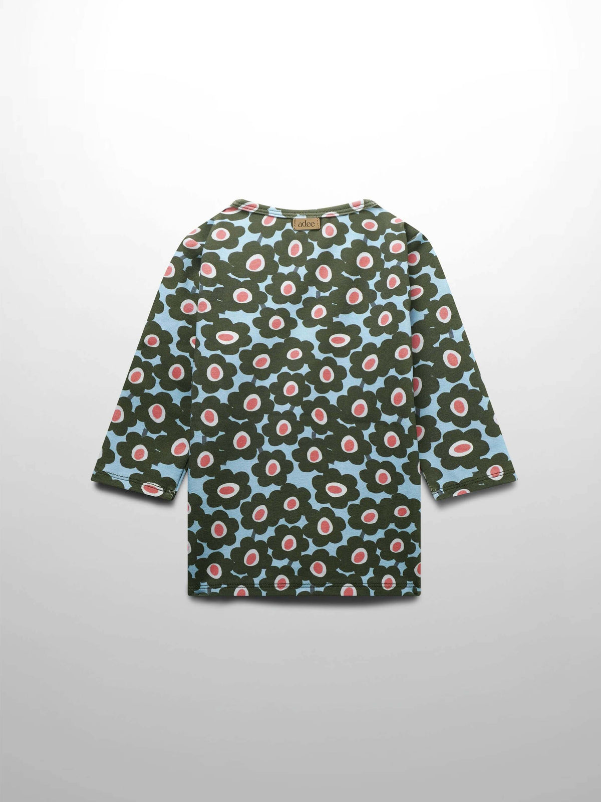Girls shirts green flower pattern