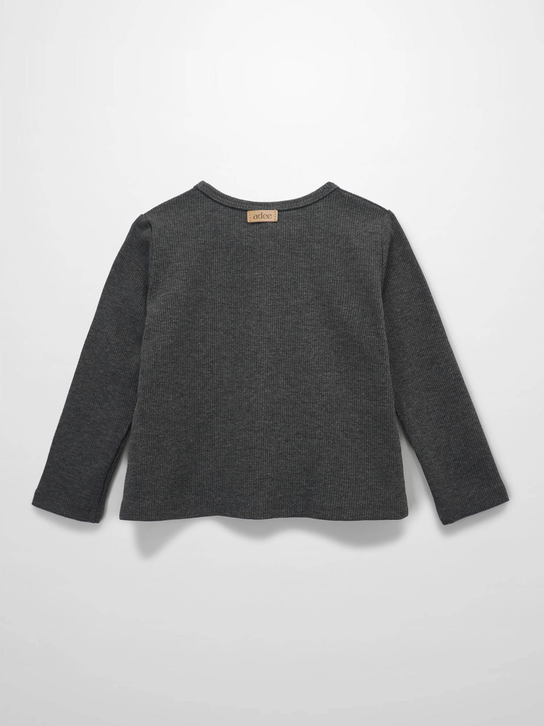 Thin Ribbed Cardigan - Heather Grey