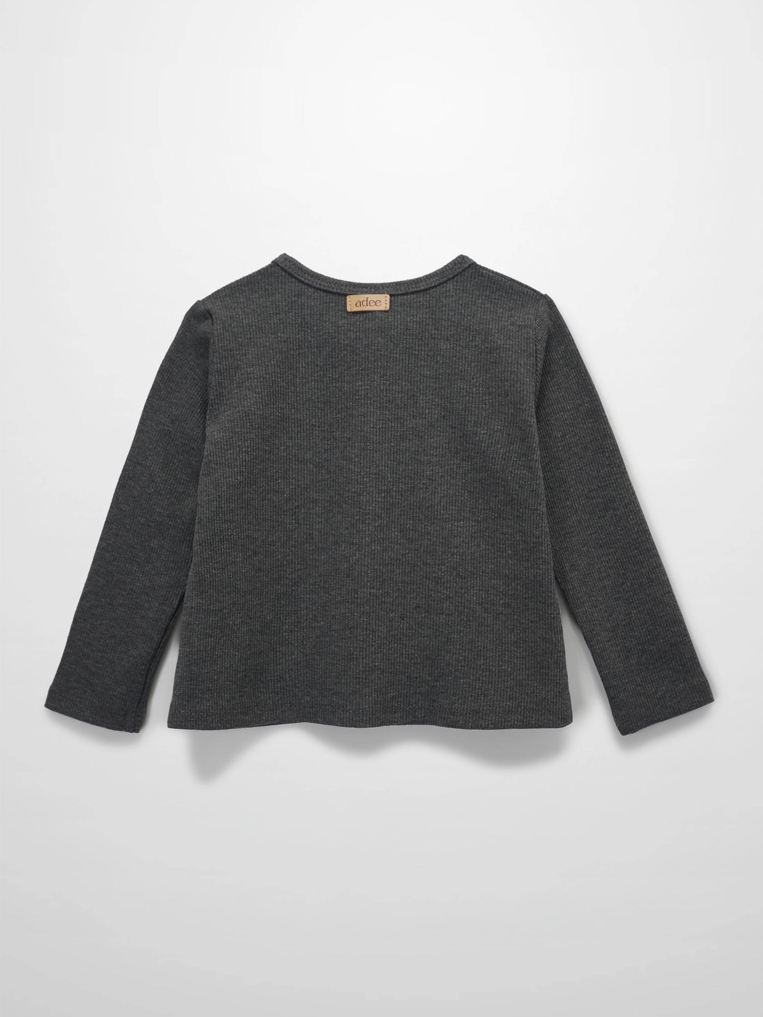 Thin Ribbed Cardigan - Heather Grey