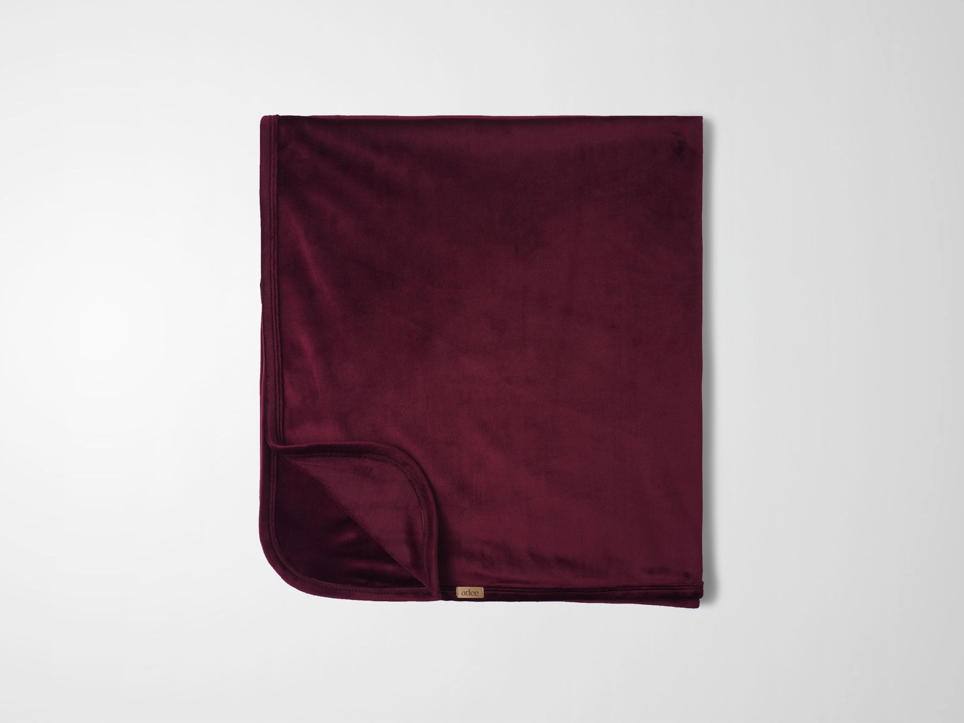 Velour Crossover Blanket - Burgundy