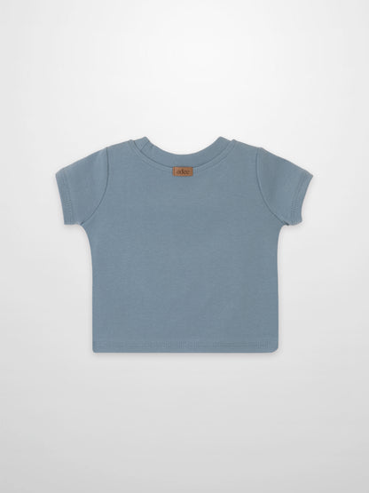Baseball T-shirt for boys, light blue short-sleeve, Adee brand top