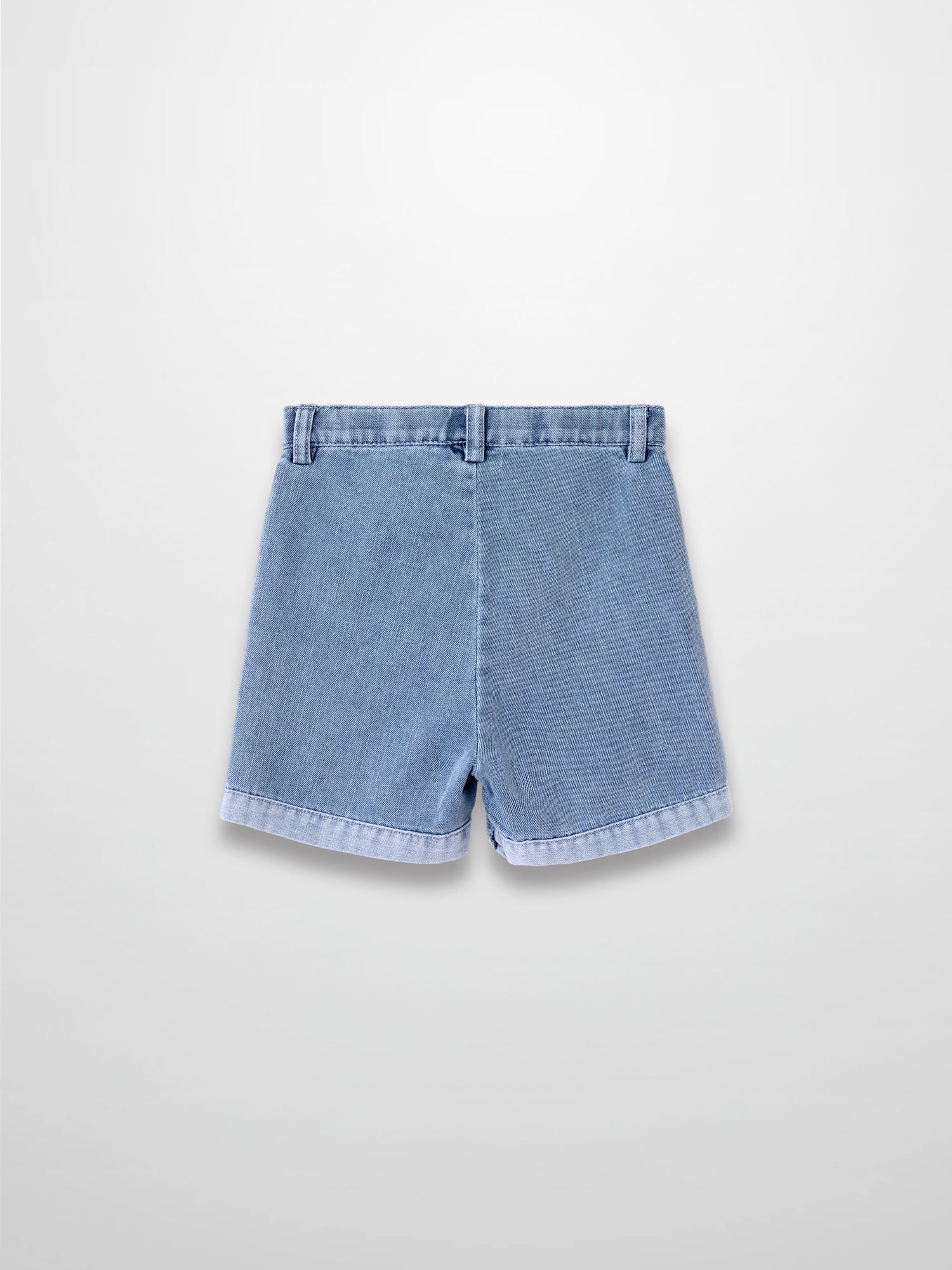 Cuffed Denim Shorts