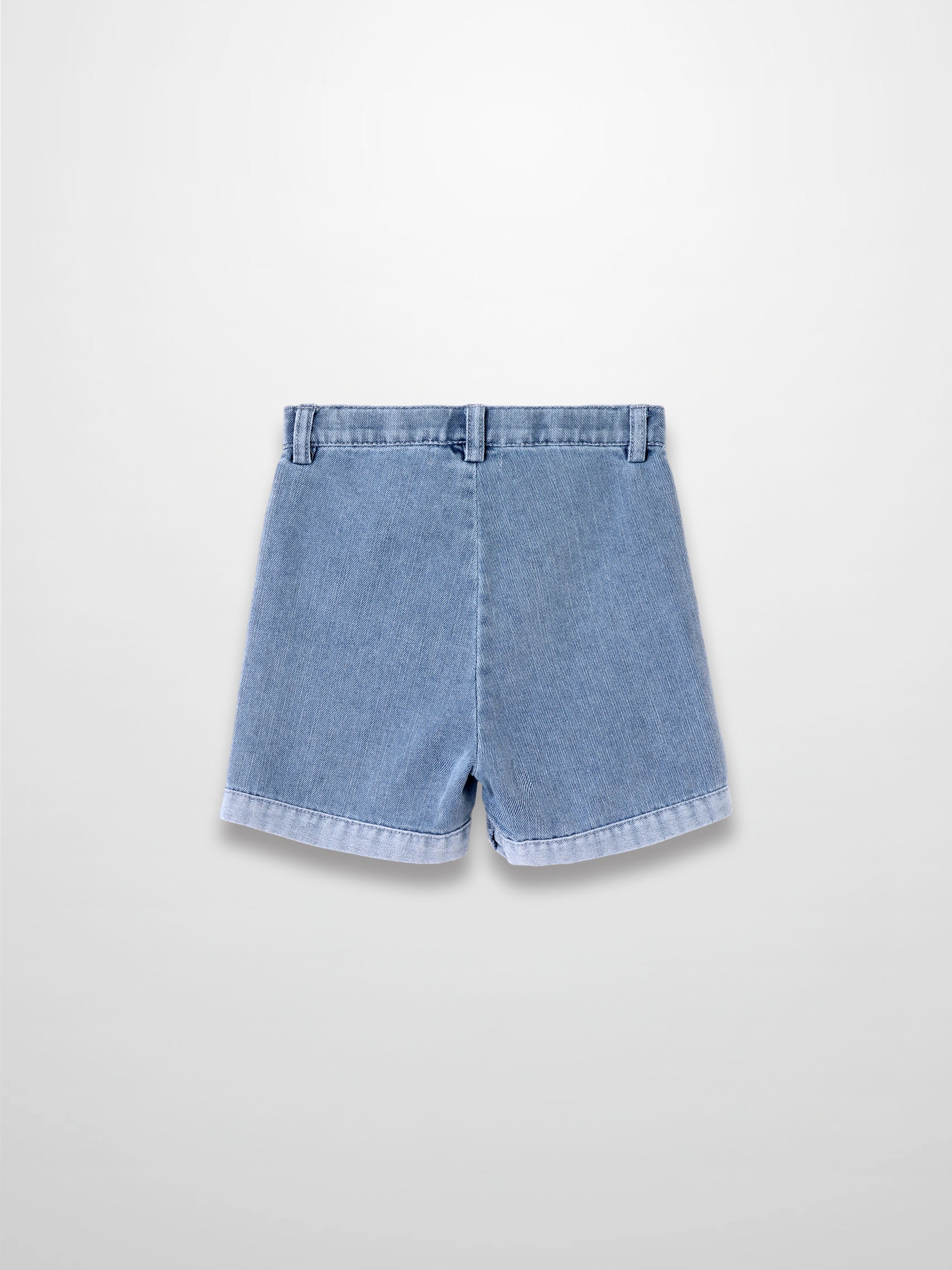 Cuffed Denim Shorts