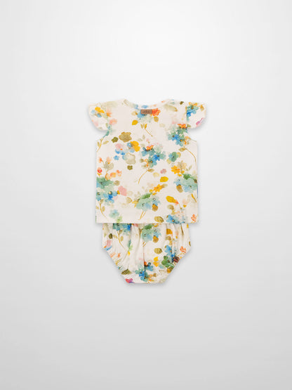 Pastel Flower Bloomers Set