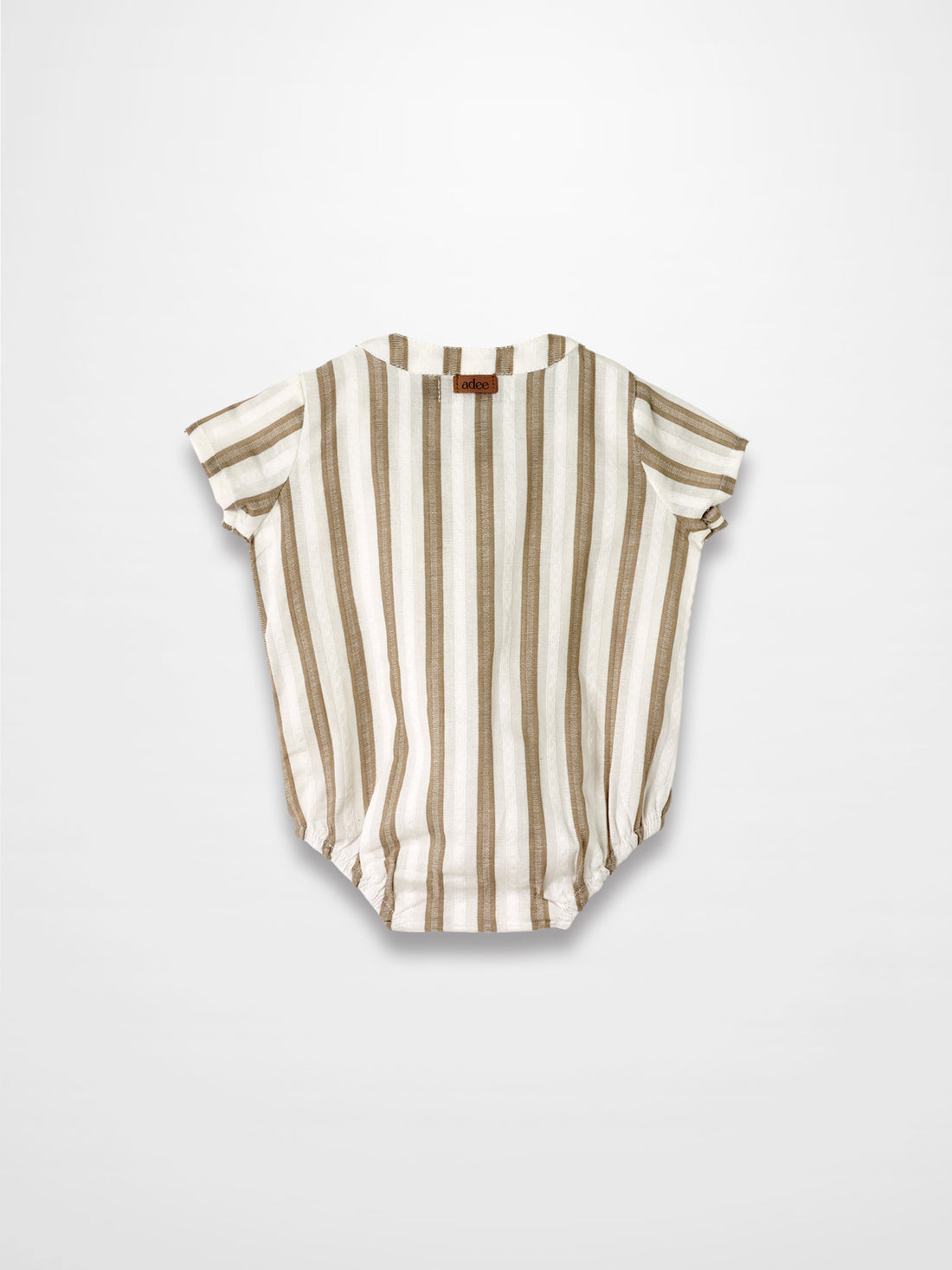 Tan and White Stripe Romper