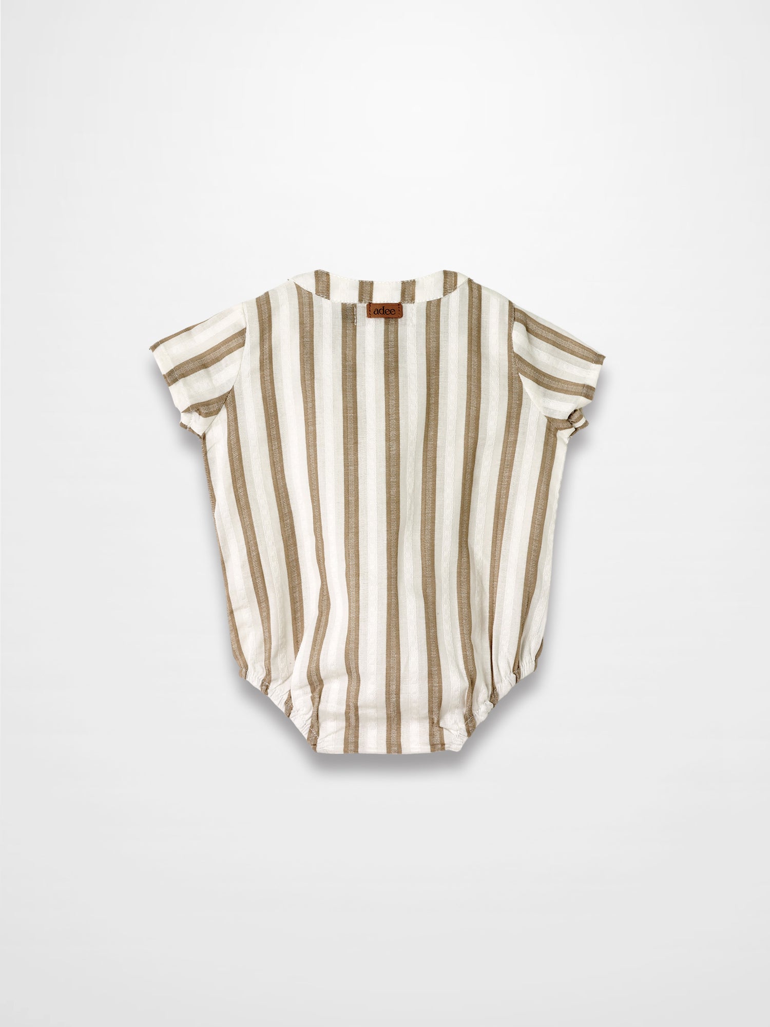 Tan and White Stripe Romper