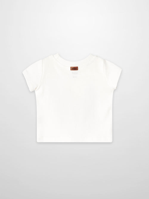 Surf Board T-shirt for babies, white short-sleeve top by Adee