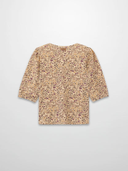 Purple Flower 3/4 Sleeve Shirt