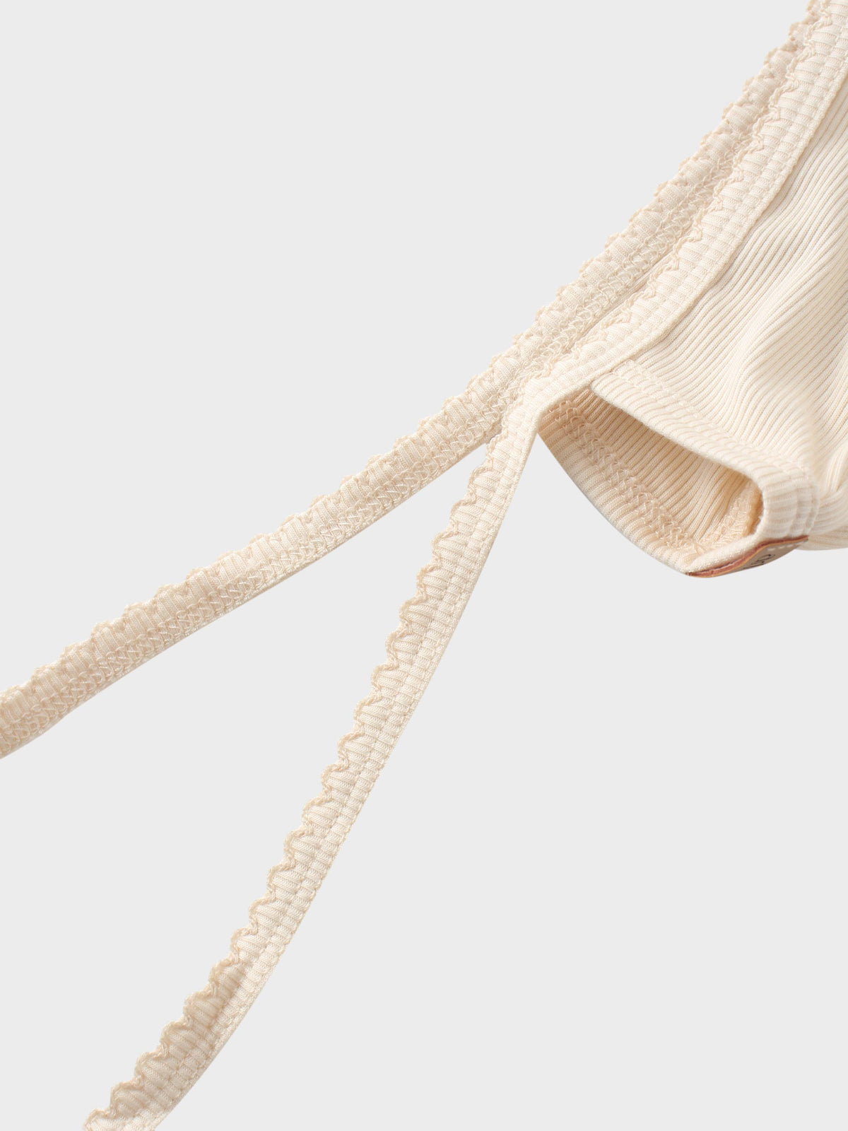 off white cute bonnet strings for babies