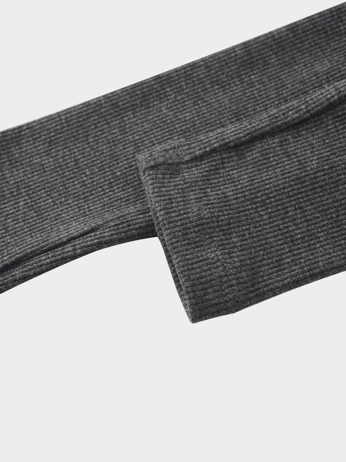 Ribbed heather grey leggings fabric