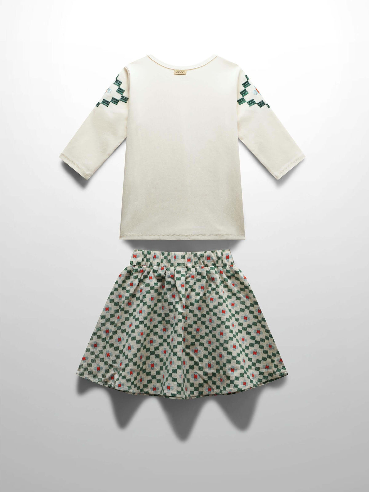 Green diamond skirt and shirt