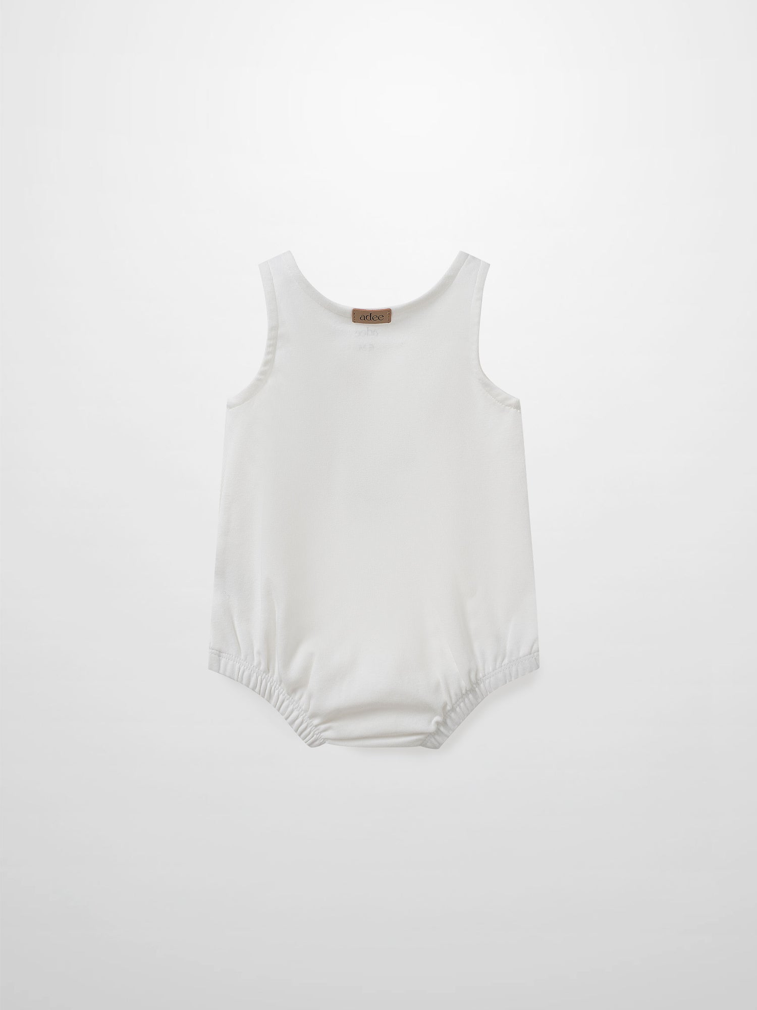 Mini Gallery Romper by Adee, white baby boys romper