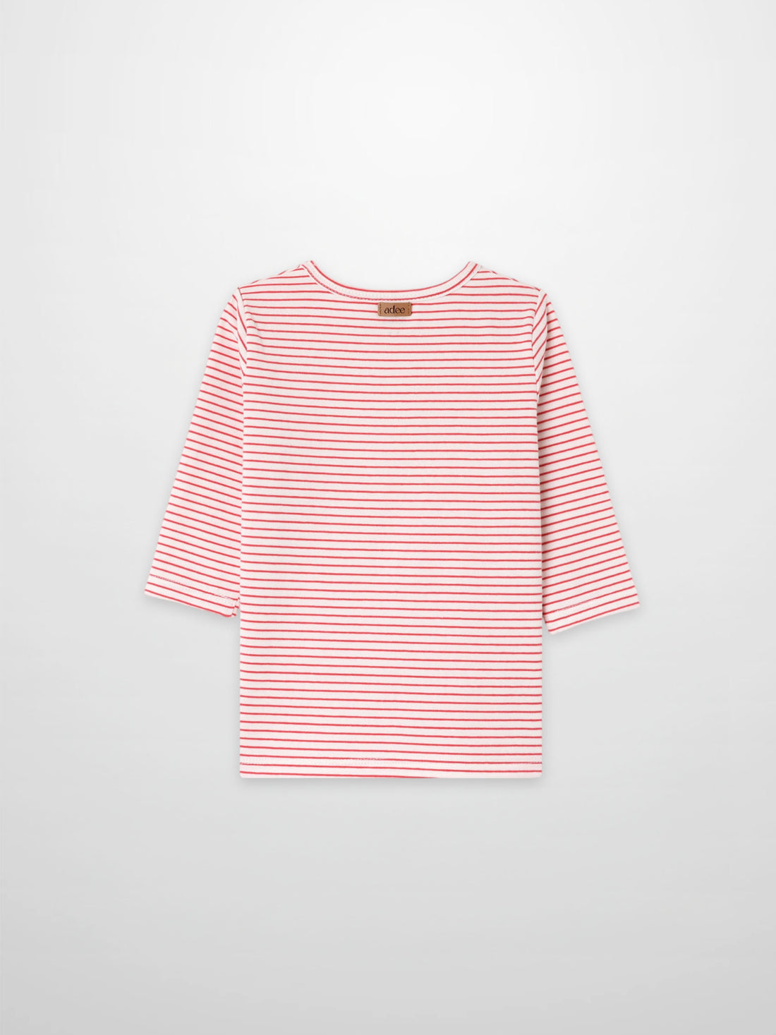 Pink striped 3/4 sleeve T-shirt for girls tops by Adee