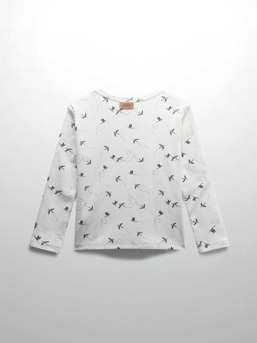Grey swallows girls t-shirt design