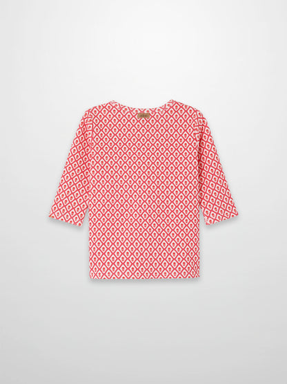 Diamond Flower T-Shirt - 3/4 Sleeve