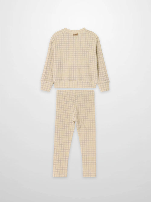 Blue Squared Pajamas for boys by Adee, two-piece plaid set