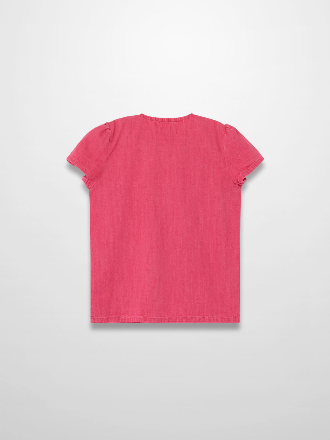 Short Sleeve Henley - Pink Denim