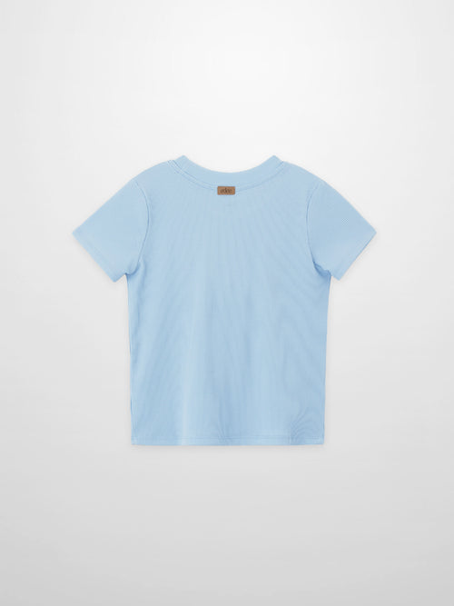 Thin ribbed light blue boys&