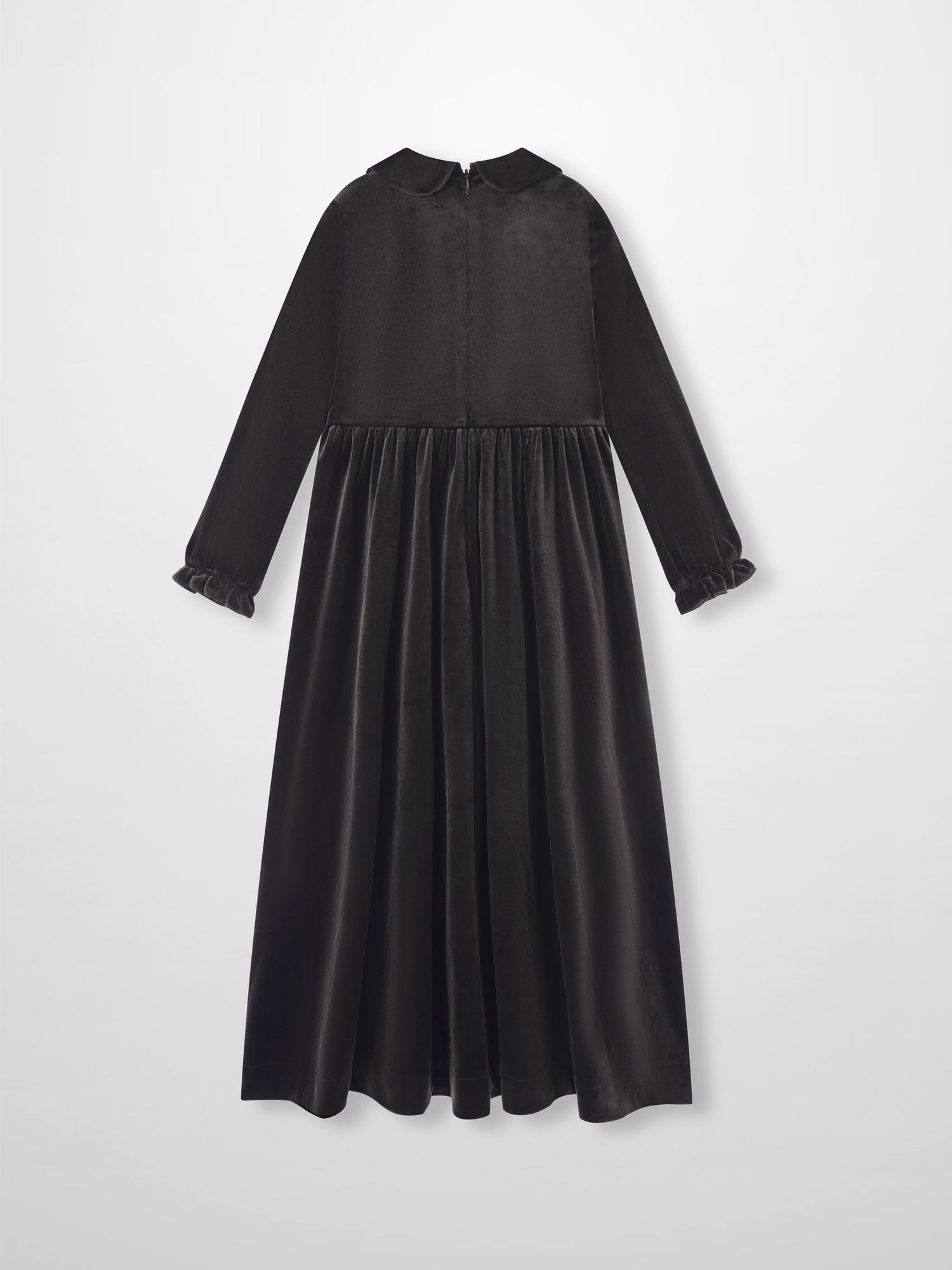 Adee Velour Smocked Robe in brown, dressy velvet dress for girls