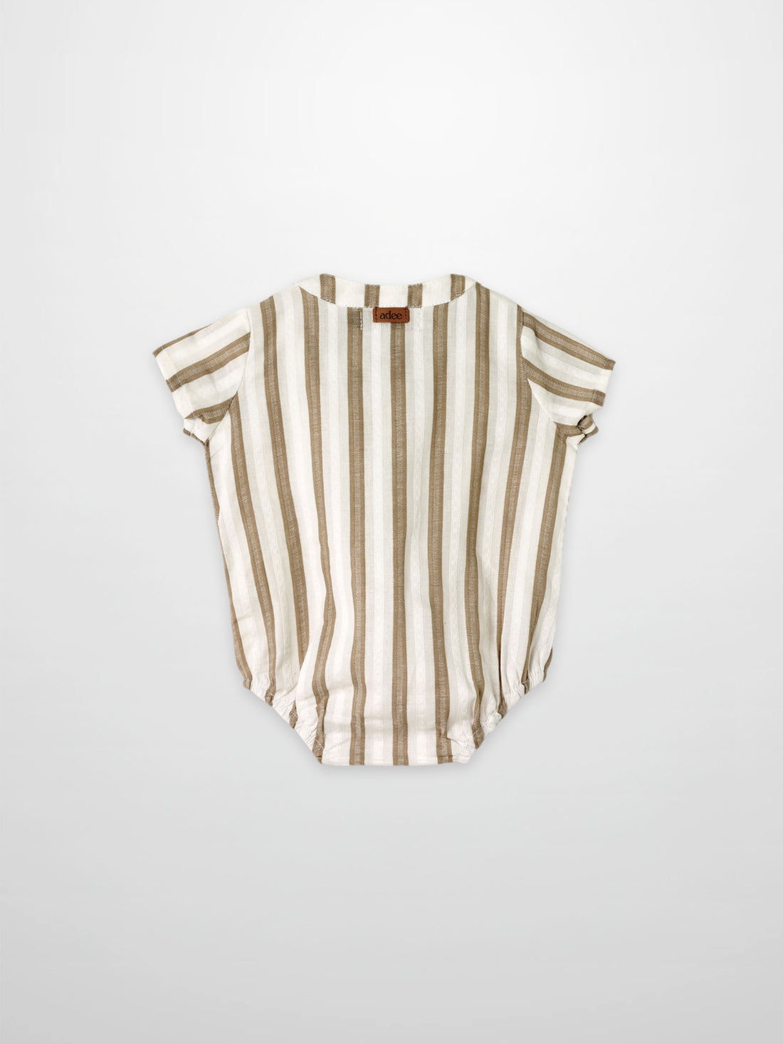 Tan and White Stripe Romper