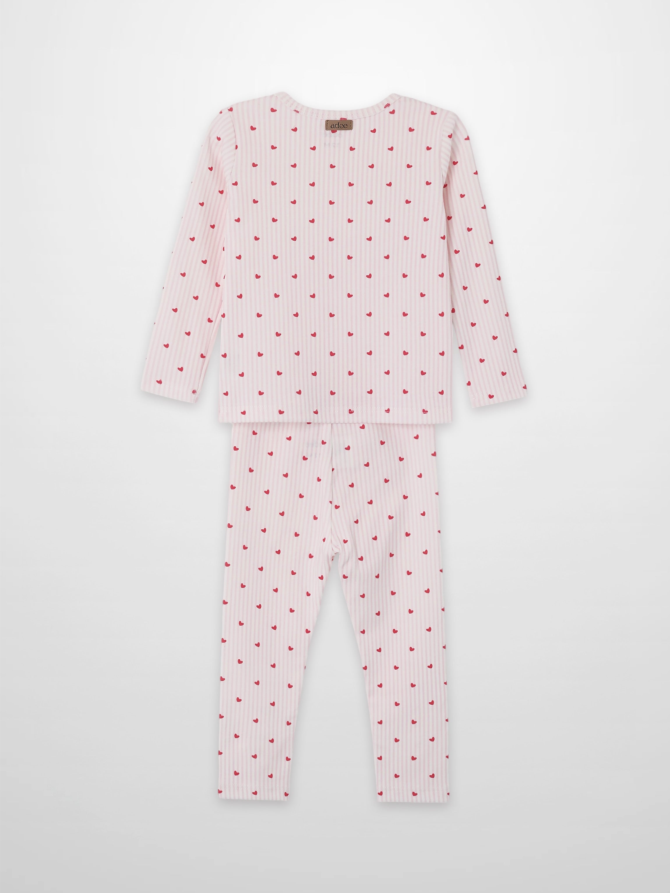 Pink Heart Pajamas two-piece girls&