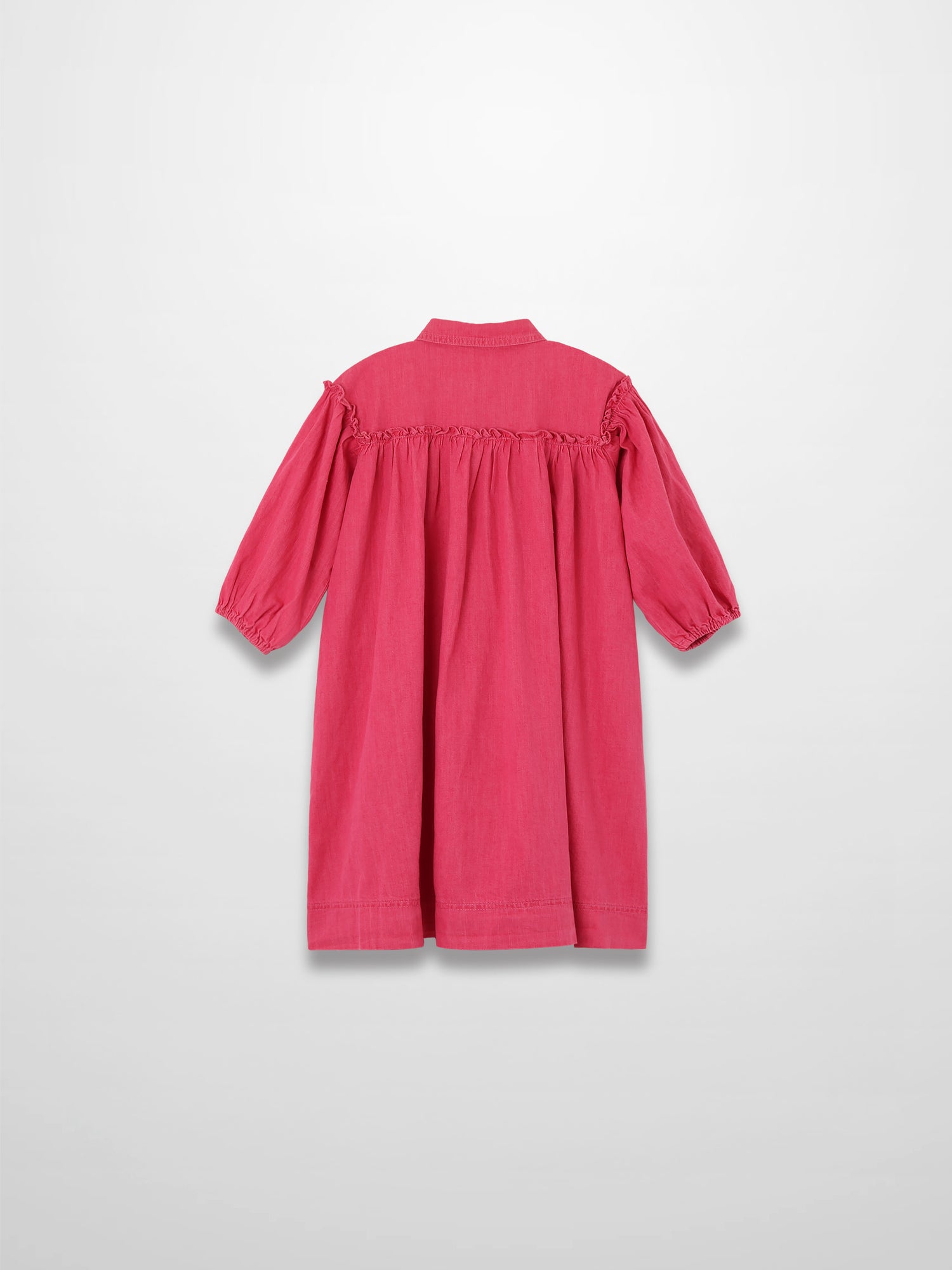 girls pink denim dress Dusty pink Denim shirt dress for kids