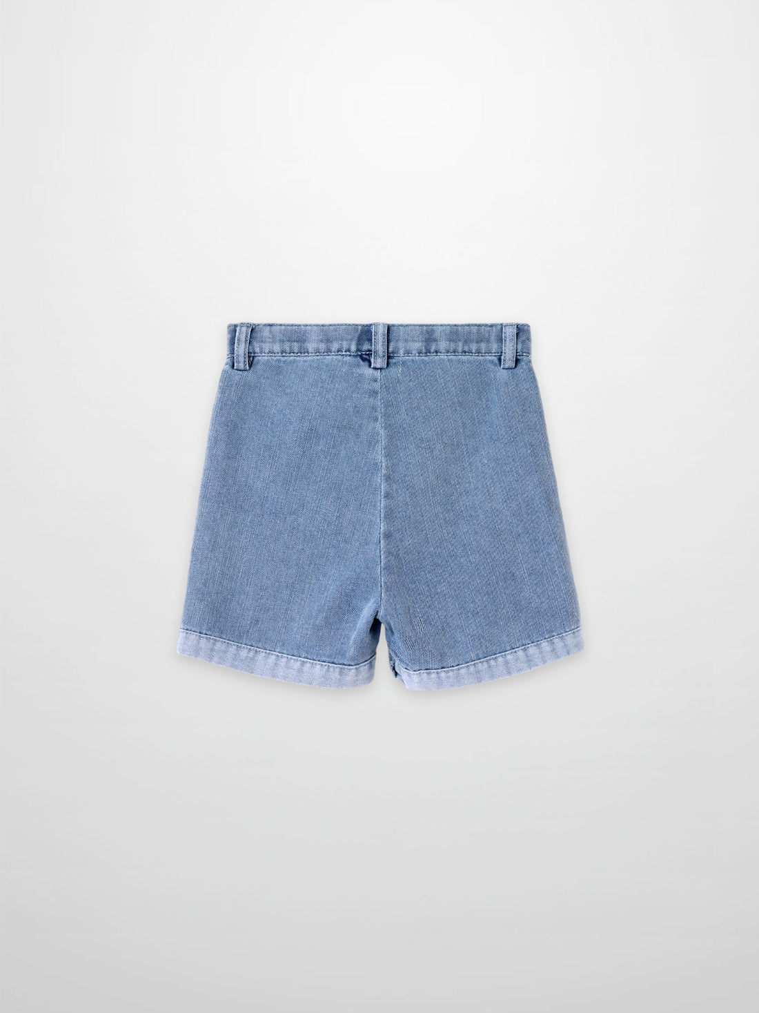 Cuffed Denim Shorts