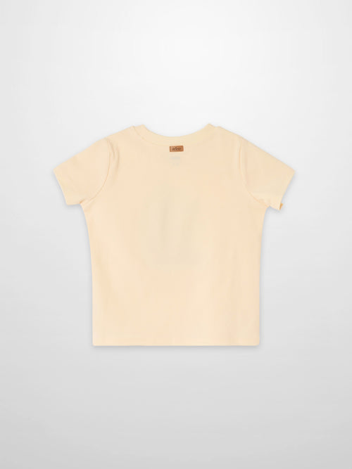 Sail Boat T-Shirt for boys by Adee; peach short-sleeve tee.