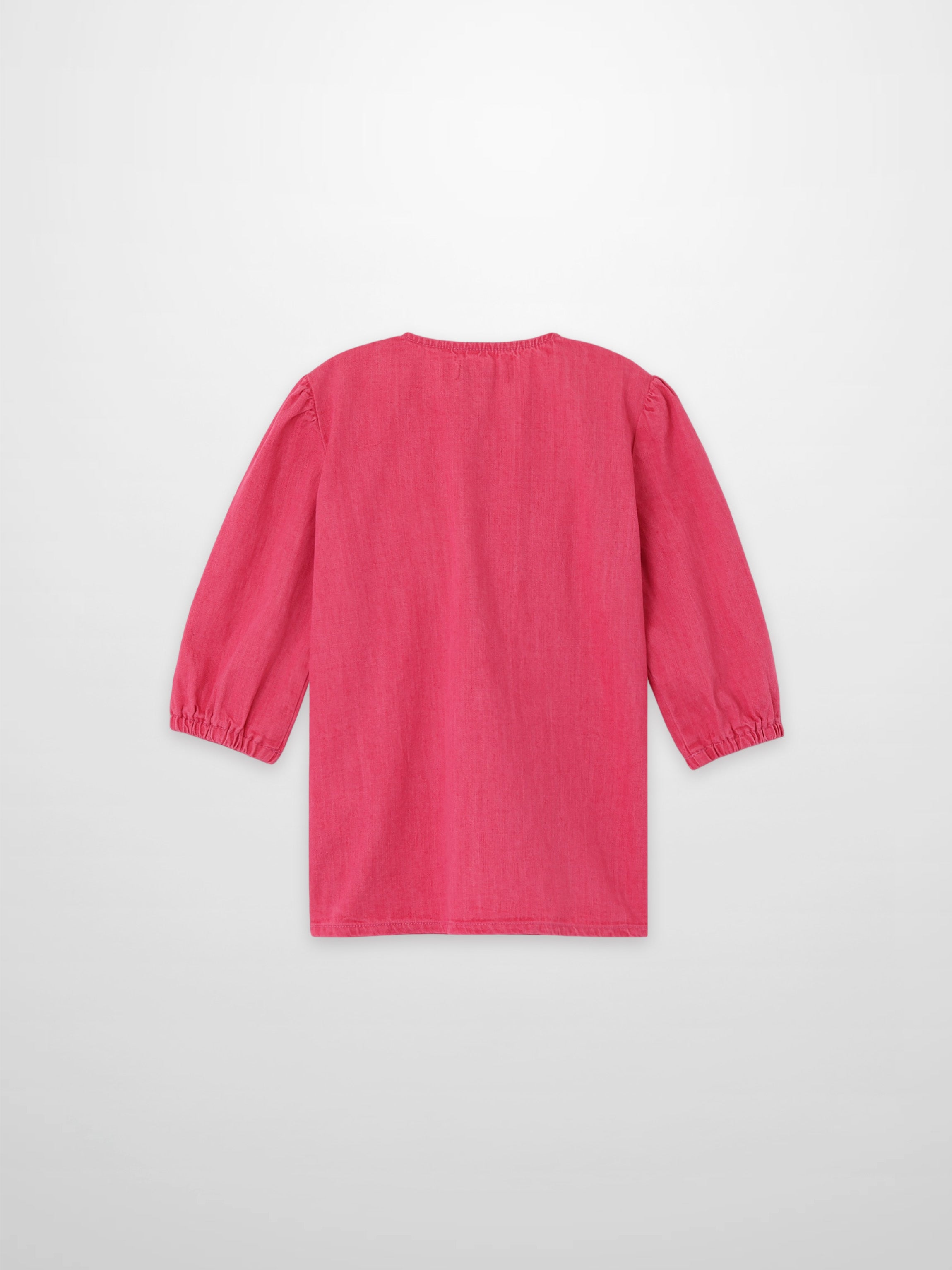 3/4 Sleeve Henley - bright pink denim girls top by Adee