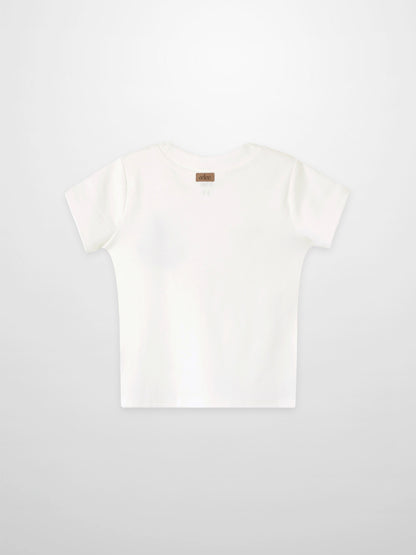 Embroidered Anchor Boxy Short Sleeve T-Shirt for boys by Adee, white