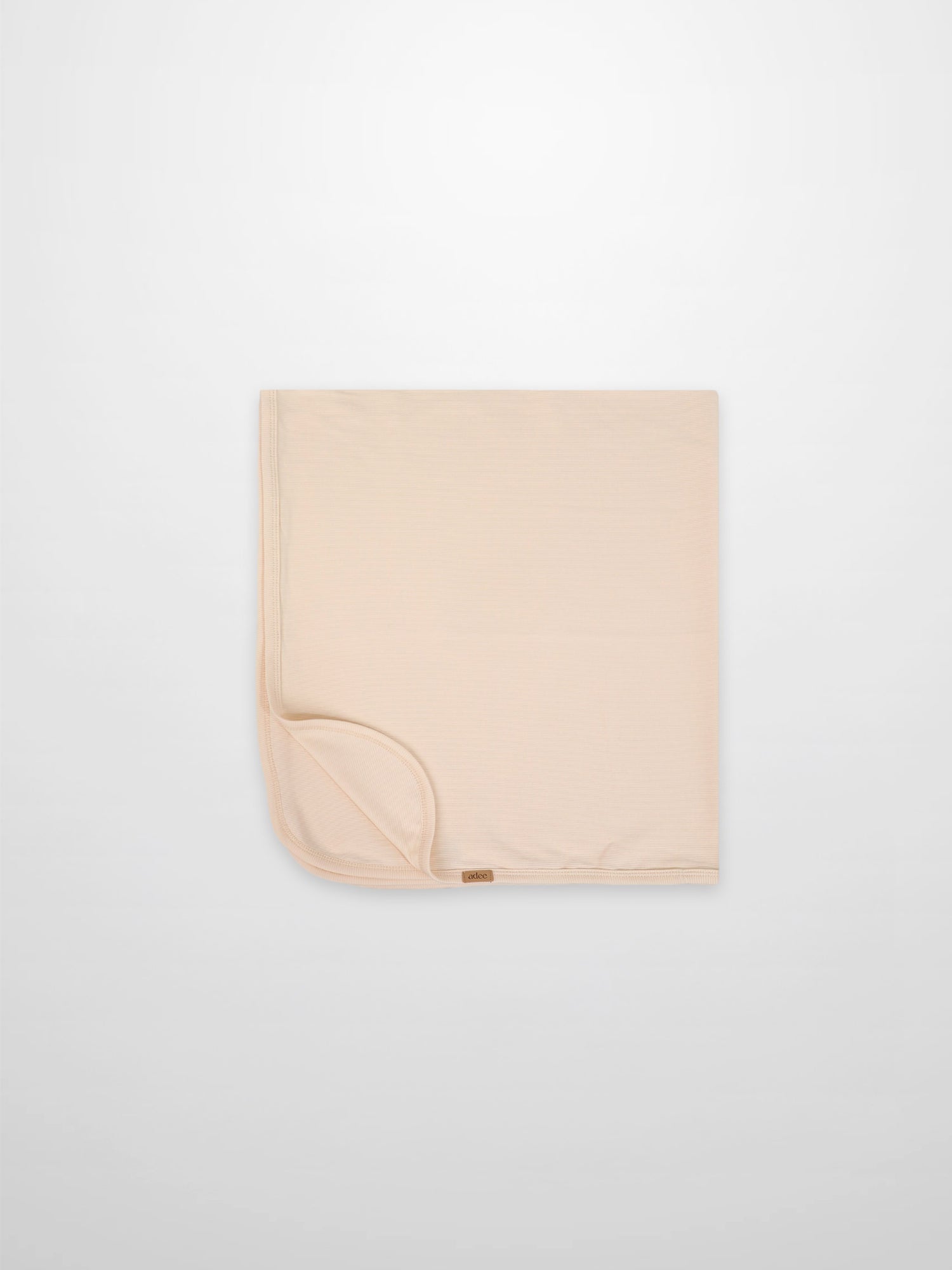 Thin Ribbed Blanket - Cream by Adee; unisex blanket with ribbed texture