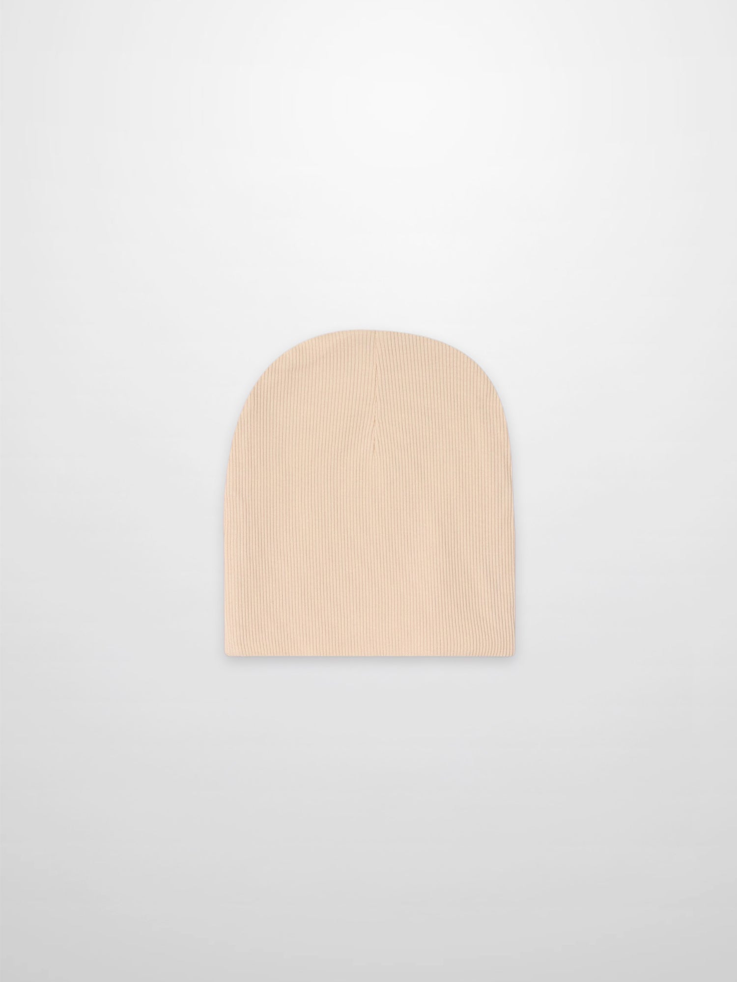 Thin ribbed tan unisex beanie, cozy knit apparel accessory
