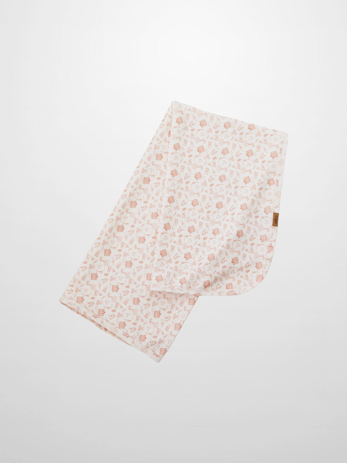 Little Storybook Blanket Pink; Adee girls swaddle blanket with tiny storybook motifs.