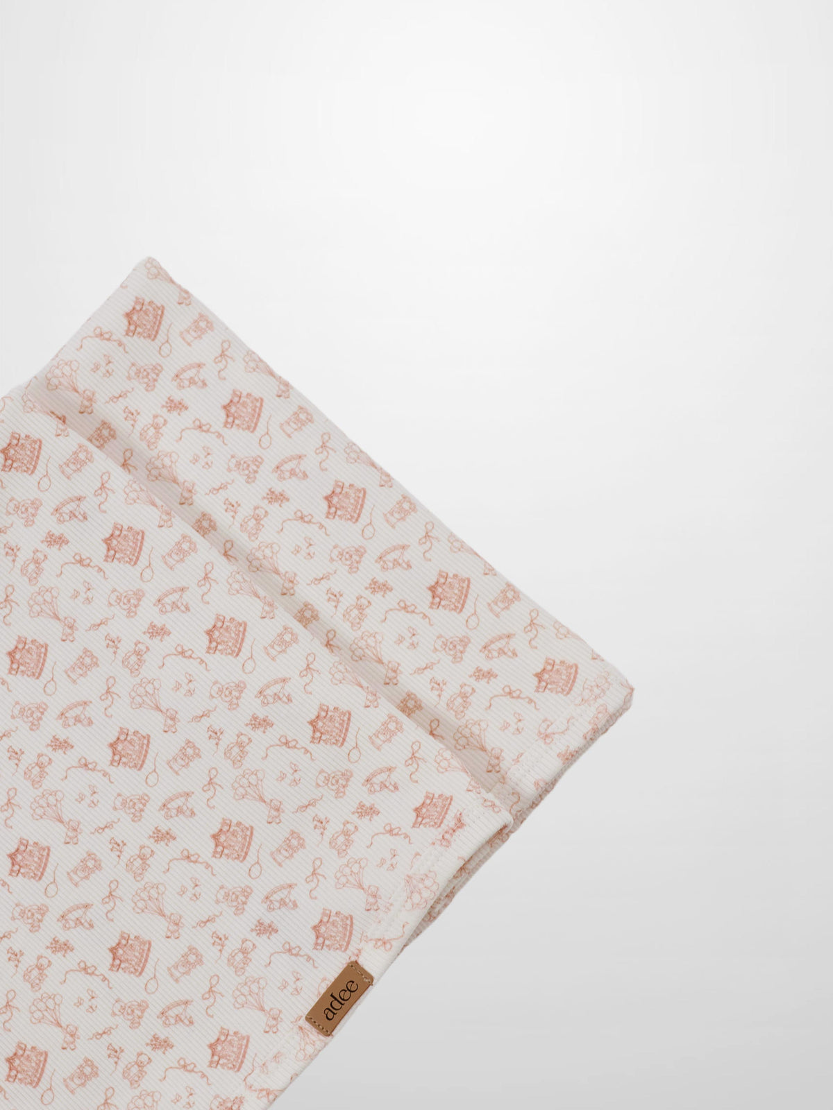 Little Storybook Blanket - Pink swaddle blanket by Adee for girls, storybook print pattern
