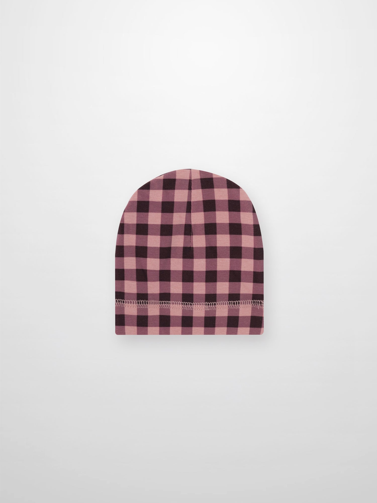 Pink Gingham Beanie