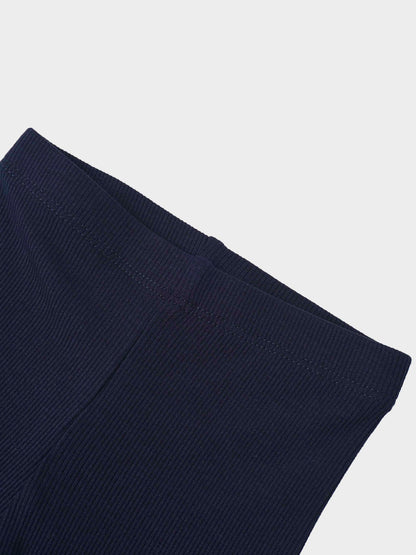 Ribbed Legging Set with Hood - Navy