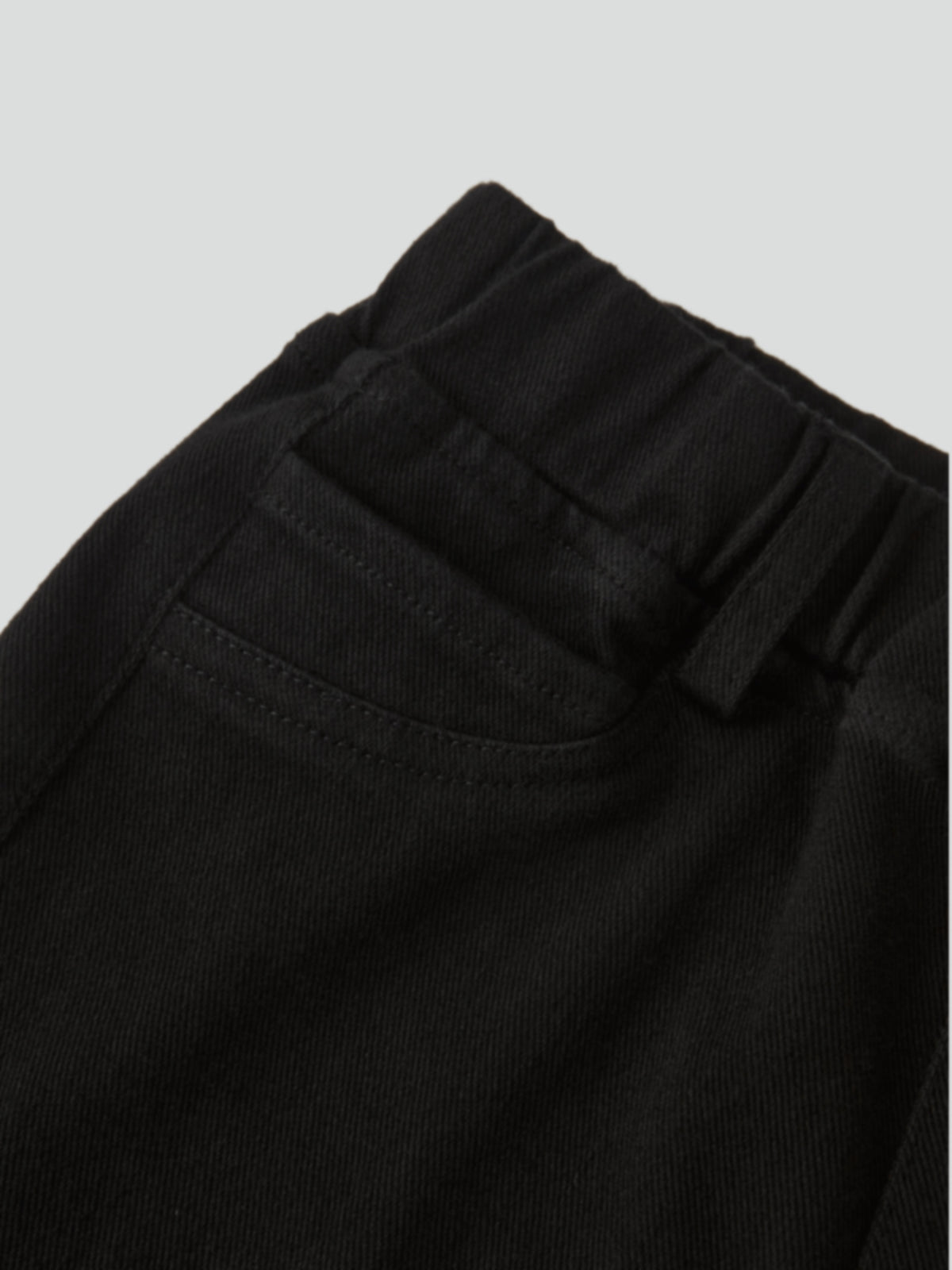 Stretch Pants - Black by Adee; boys bottoms in stretch twill fabric