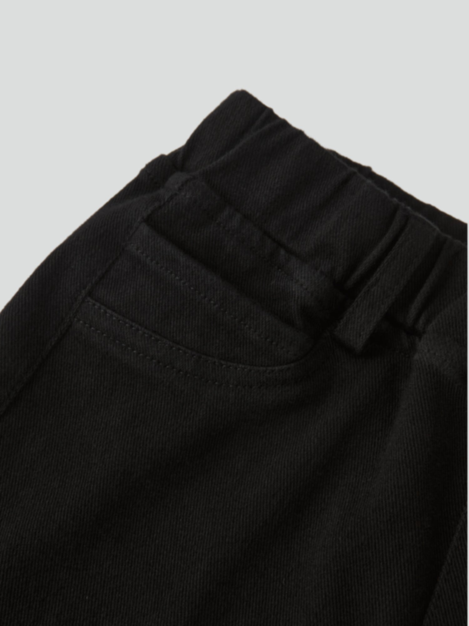 Stretch Pants - Black by Adee; boys bottoms in stretch twill fabric