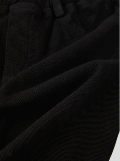 Stretch Pants - Black for boys, Adee brand, stretch fabric close-up