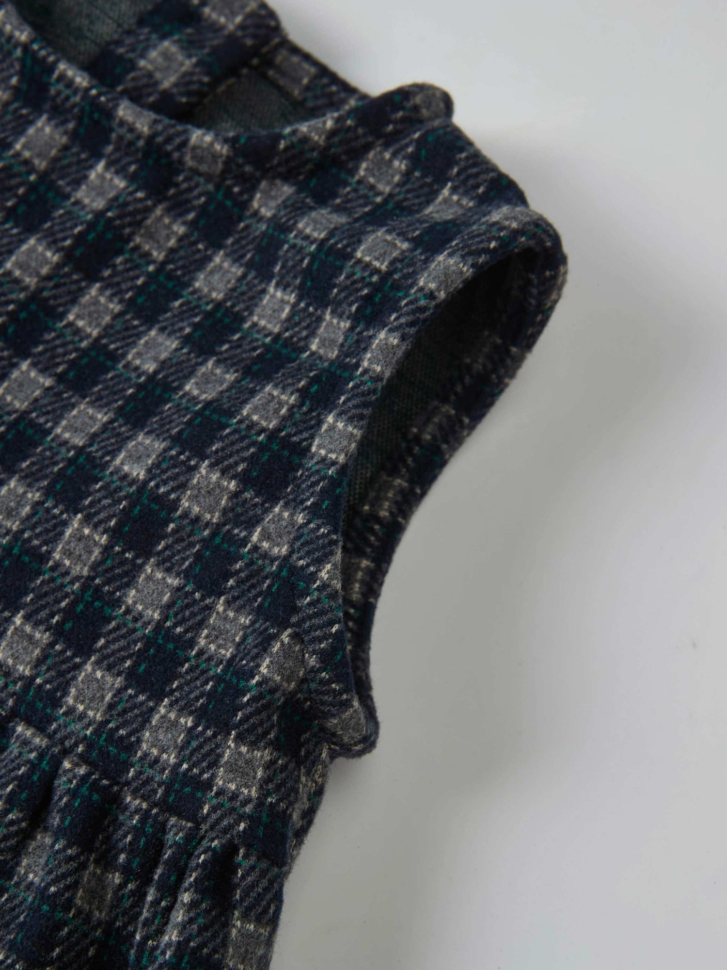 Plaid Overalls - Navy by Adee; dressy boys&