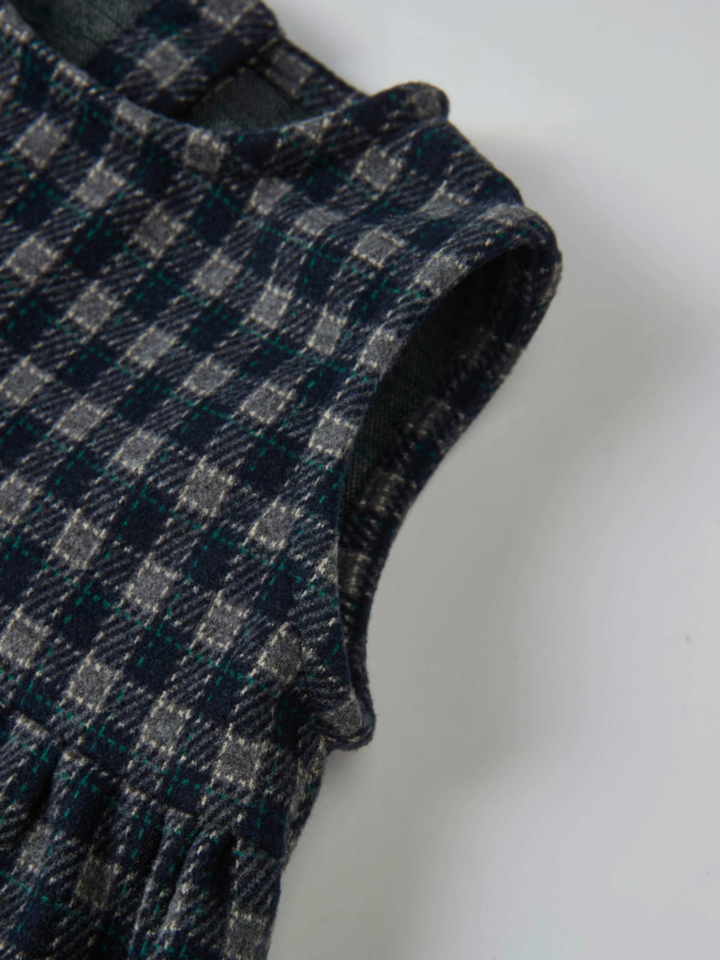 Plaid Overalls - Navy by Adee; dressy boys&