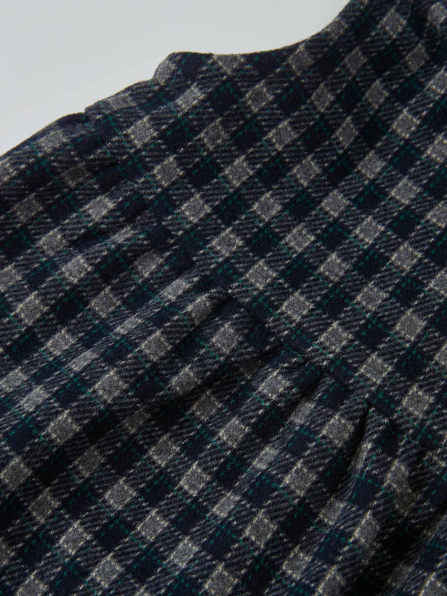 Plaid Overalls - Navy for boys by Adee; dressy plaid fabric in navy with grey and green checks