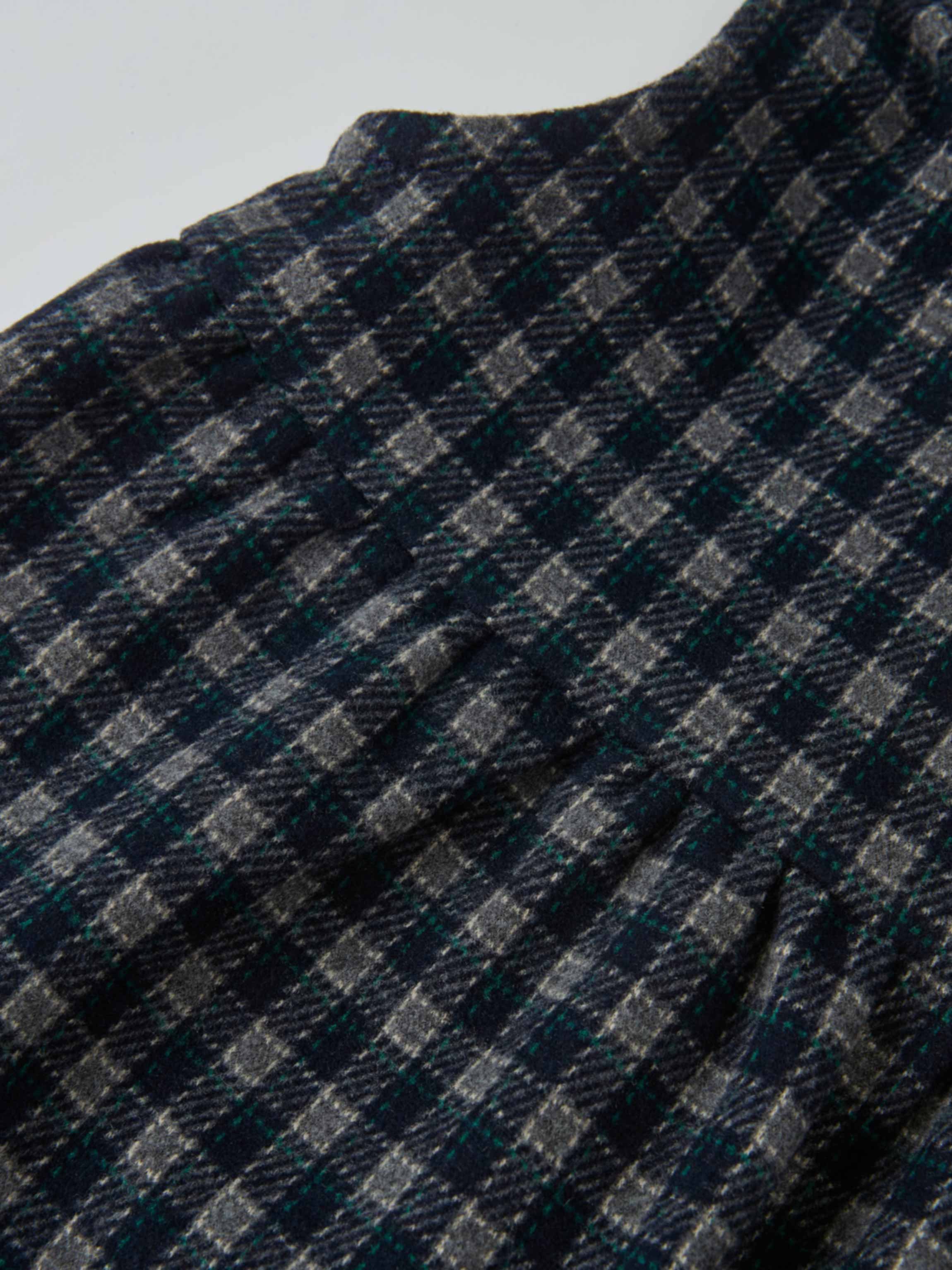 Plaid Overalls - Navy for boys by Adee; dressy plaid fabric in navy with grey and green checks