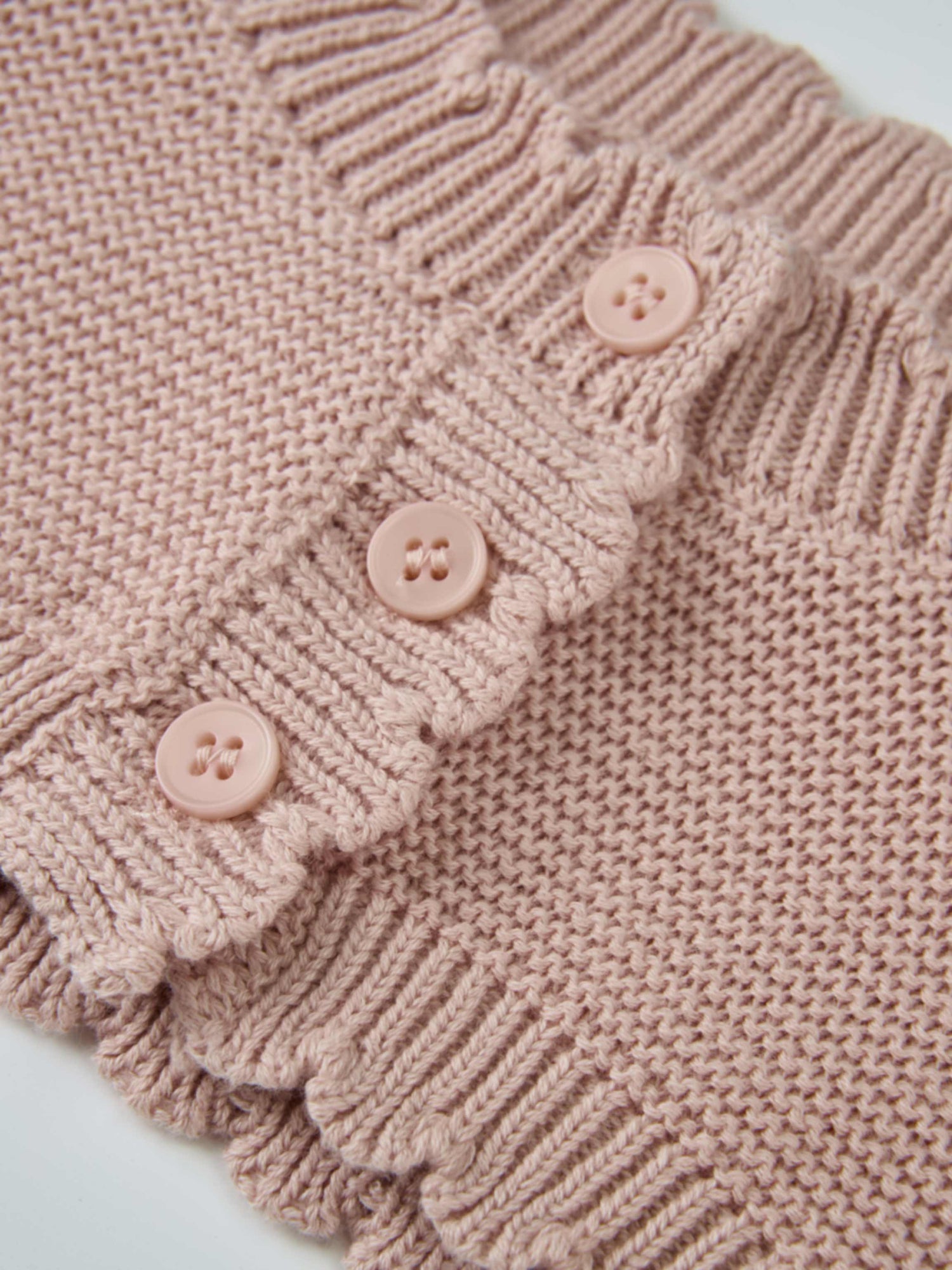 Adee cropped pink cardigan with button front and knit texture for girls dressy top