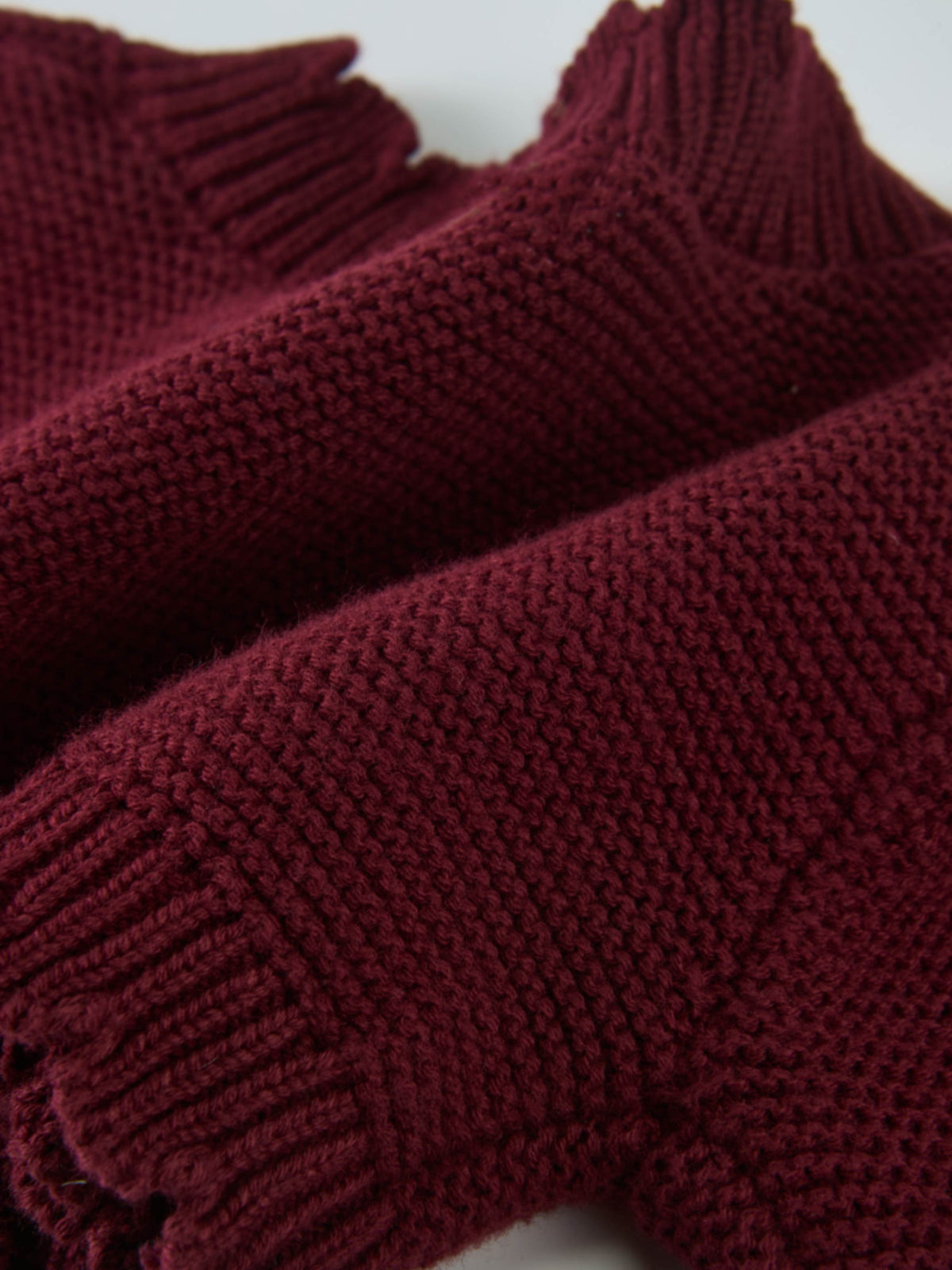 Cropped cardigan by Adee in burgundy knit fabric, unisex dressy top