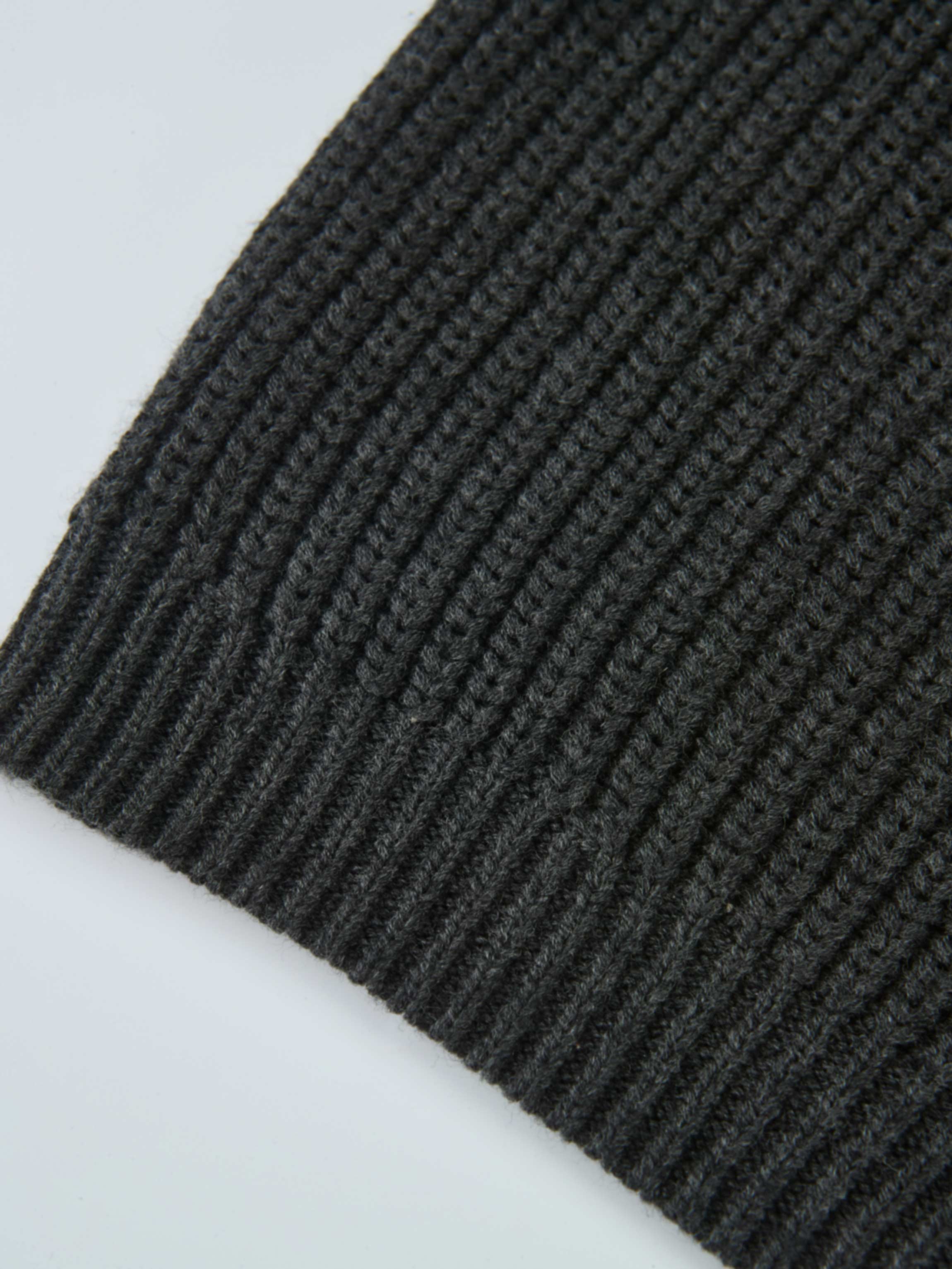 Knit Girl Sweater in grey rib-knit fabric for girls