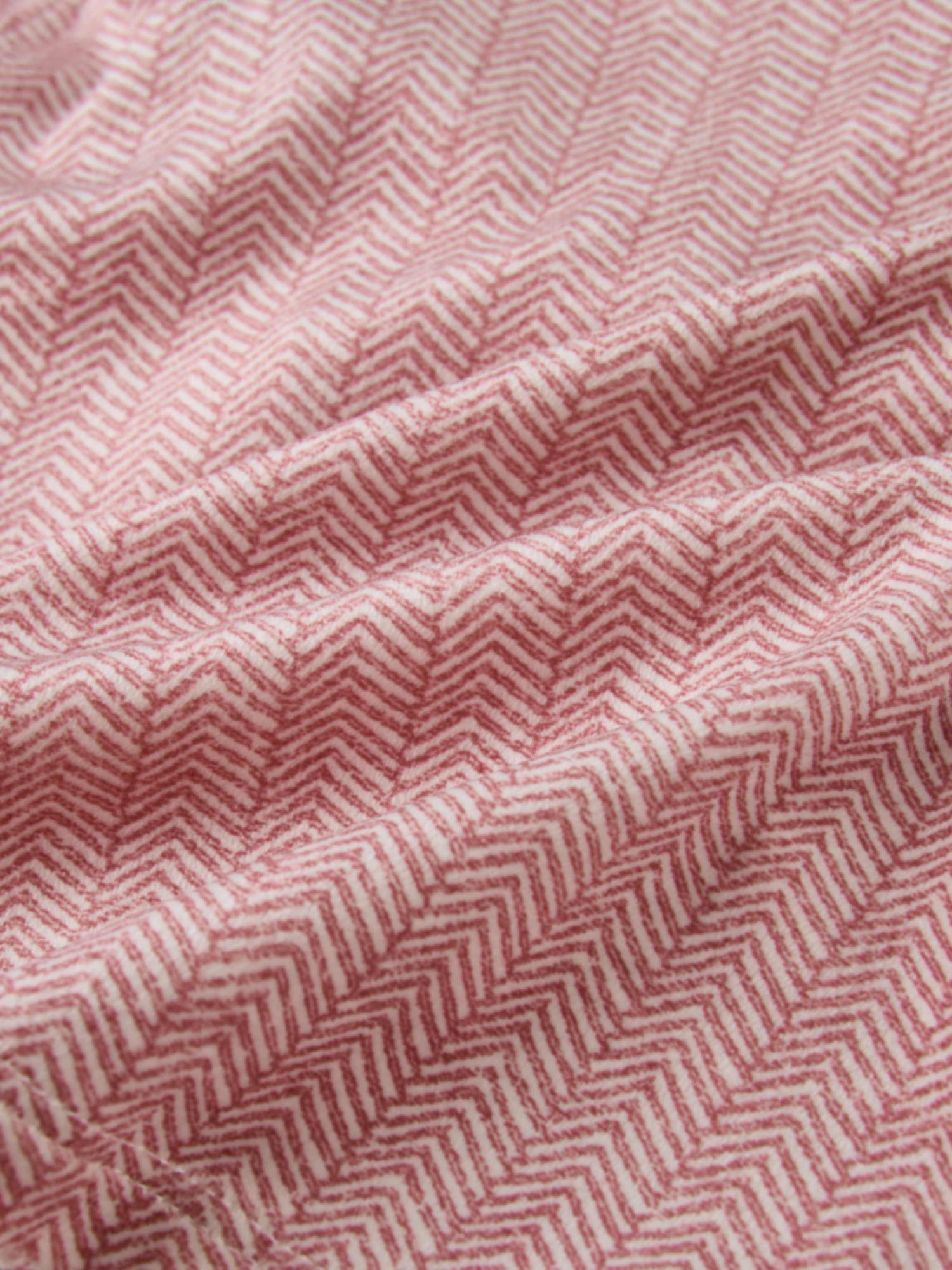 Herringbone Pajamas - Red for girls by Adee in red and white herringbone fabric
