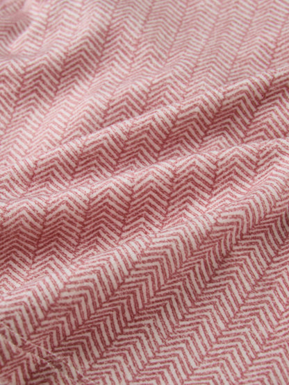 Herringbone Pajamas - Red for girls by Adee in red and white herringbone fabric